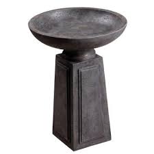 Podium Concrete Finish Birdbath 50023con The Home Depot Concrete Bird Bath Bird Bath Kenroy Home