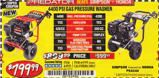 Get free coupon codes and super discounted prices at harbor freight tools. Harbor Freight Tools Coupon Database Free Coupons 25 Percent Off Coupons Toolbox Coupons 4400 Psi 4 2 Gpm 13 Hp 420 Cc Pressure Washer