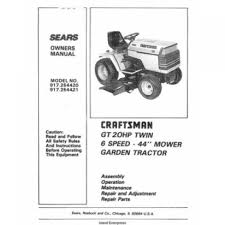 The main function is to mow your lawn and to cut the grass of your you can find a wiring schematic for an 88 craftsman gt ride on lawn mower at various tractor supply stores. Craftsman Gt3000 Garden Tractor Manual