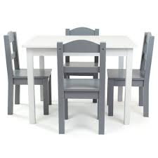 5pc Springfield Kids Wood Table And Chairs Set Gray Humble Crew In 2020 Table And Chair Sets Table And Chairs Dining Room Table Set