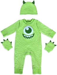 Folge deiner leidenschaft bei ebay! Amazon Com Disney Pixar Mike Wazowski Costume Romper For Baby Monsters Inc Clothing