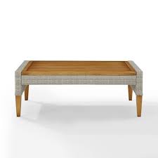 The natural expression works very well with rattan and wicker coffee/cocktail table features glass top and split reed detailing. Crosley Furniture Capella Outdoor Wicker Coffee Table