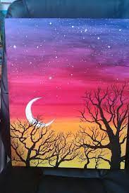 40 Simple And Easy Landscape Painting Ideas For Beginners Tree Painting Canvas Easy Landscape Paintings Easy Nature Paintings