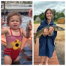 11 years later and Claire still lives catching fish! Happy 4th of July  everyone!