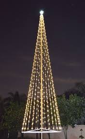 Amazing 17 Tall Bright White Flagpole Christmas Tree