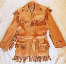 Vtg 40s 50s Mens Fringed Deerskin Buckskin Cowboy Western Leather Jacket Indian Western Leather Fringe Leather Jacket Clothes