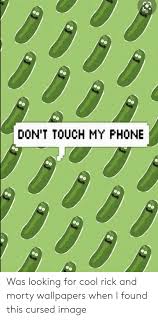 Download free wallpapers for cell phones through wap.mob.org or save backgrounds at first to your pc. Don T Touch My Phone Was Looking For Cool Rick And Morty Wallpapers When I Found This Cursed Image Phone Meme On Me Me