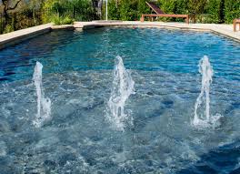 Deck jets form shimmering arcs of water from a deck or patio into a deck jets are 2 ½ in diameter and are packed in a set of four. How To Decorate My Pool Area Master Pools Of Austin