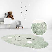 Ein autoteppich kinderzimmer eröffnet deinem kind unerwartete spielmöglichkeiten: Kinderteppich Teppich Flachflor 100x150cm Pastell Grun Frohliche Wolke Wolkenform Fur Das Kinderzimmer Oeko Tex Standard 100 Myshop24