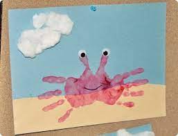 Oh Oh Ocean Fun Preschool Crafts Crab Crafts Handprint Crafts