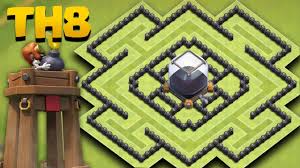 Download/copy war base links , maps, layouts for town hall 8 in home village of clash of clans. Clash Of Clans Town Hall 8 Best Dark Farming Base Th8 De Saving Base Replays Clashtrack Com