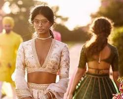 Image of Raw silk lehenga