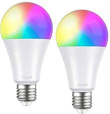 Smart Wifi Led Bulb Tvlive 2 Pack Rgb Led Bulb Smart Wifi Lamp Compatible With Alexa Echo Echo Dot Google Home Ifttt 16 Million Colours E27 10w 800 Lumens Energy Class A