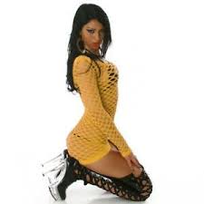 Vestito rete in costumi e maschere. Sexy Vestito Rete Gogo Clubwear Giallo 34 36 38 Gw285 Ebay