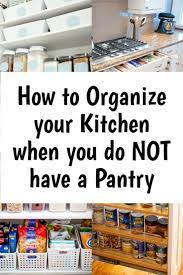 No Pantry How To Organize A Small Kitchen Without A Pantry Decluttering Your Life Kitchen Without Pantry Small Kitchen Organization Small Pantry Organization
