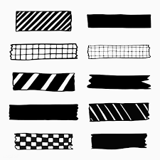 Download Premium Vector Of Collection Of Washi Tape Vectors 2100800 Washi Tape Washi Bullet Journal Stickers