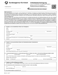 Arbeitsbescheinigung Fill Online Printable Fillable Blank Pdffiller Die arbeitsbescheinigung ist ein formular, welches ein bereits beendetes arbeitsverhältnis bescheinigt. printable fillable blank