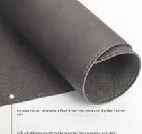 Large Faux Leather Mouse Pad,Non-Slip Waterproof Desk Mat with  Heat-Resistant Surface for Office, Gaming & Home Use 15x13inch Dark Gray  Clearance!