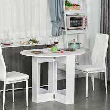 Small pub table with drop leaf. Homcom Folding Drop Leaf Dining Table Foldable Bar Table For Small Kitchen Ebay