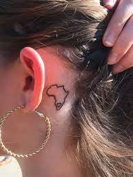 Africa Ear Tattoo Neck Tattoos Women Africa Tattoos Tattoos