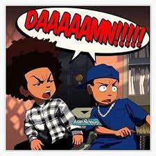 Check spelling or type a new query. Amazon Com The Boondocks Damn Meme Huey X Riley Freeman Decal Vinyl Bumper Sticker 5 Automotive