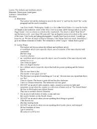 Lesson Plan For Intermediate English Learning By Jenibd In Types School Work Study Guides Notes Qu Efl Lessons Definite And Indefinite Articles Lesson