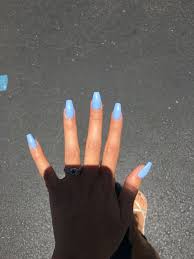 How to remove acrylic nails. Coffin Cute Blue Acrylic Nails Novocom Top