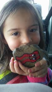 Found a painted rock in Bellmead HEB at Taco Bell