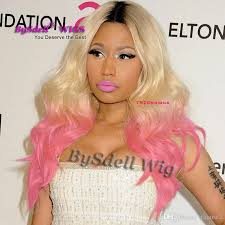 Nicki's hair has been every color of the rainbow at various award shows over the years. Hot Sale Celebrity Nicki Minaj Hairstyle Lace Front Wig Synthetic Black Ombre Blonde To Pink Red Color Lace Front Wigs For Sale Gabor Wigs Remy Full Lace Wigs From Tthouse2 22 12 Dhgate Com