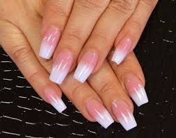Love me some pink and white duck bill tips! How To Apply White And Pink Acrylic Nails Knowledge Fans