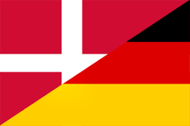 It is bright red with a white scandinavian cross. Datei Flag Of Denmark And Germany Png Wikipedia