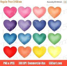 Buy 3 Get 1 Free Hearts Clipart Heart Clip Art Heart Etsy Heart Clip Art Clip Art Planner Stickers