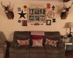 Gallery Wall Old Window Frame Deer Mount Living Room Decor Hunting Decor Living Room Living Room Decor Country Camo Living Rooms