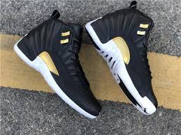 Jordan 12 Retro Black Metallic Gold White Men S Nike Air Jordan 12 Midnight Black Retro Black Metallic Gold White Basketball Shoes Ao6068 007 Wholesale Free Shipping Nikeairjo White Basketball Shoes Air Jordans Mens Nike Air