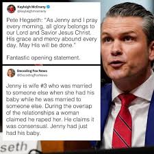 His immoral character and misogynistic behavior must have been the key  criteria for Trump to nominate him as Defense Secretary, as they seem to  have a lot in common. These are the