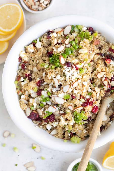High Protein creamy Cranberry Quinoa Salad