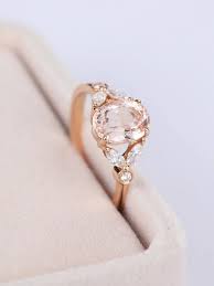 Vintage Morganite Engagement Ring Art Deco Rose Gold Wedding Etsy Rose Gold Engagement Ring Vintage Morganite Engagement Ring Rose Engagement Ring