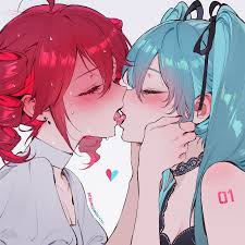 qiandaiyiyu utau vocaloid hatsune miku kasane teto tattoo wet yuri |  1225482 | yande.re