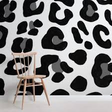 Carta Da Parati Maculata Bianca E Nera Murals Wallpaper In 2020 Leopard Print Wallpaper Cheetah Print Walls Print Wallpaper