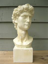 Vintage Cast Plaster Bust Michelangelo's David Silvestri Bros. Corp.