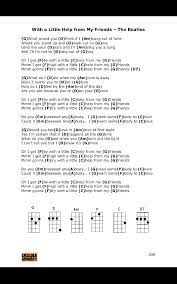 With A Little Help From My Friends Ukulele Chords Beatles Guitar Chords And Lyrics Ukulele Chords Songs Ukelele Chords Ukulele Songs