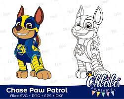 Paw patrol malen zuma, skye, marshall, rockey, chase und rubble alle charaktere von ihrer lieblings welpen patrouille. Chase Paw Patrol Mighty Pups Clipart Charakter Film Svg Png Etsy Ausmalbilder Ausmalen Kinder