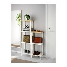 Dynan Shelf Unit White Bamboo Pattern 80x27x96 136 Cm Shelf Unit Ikea Garden Furniture Ikea Bathroom Shelves