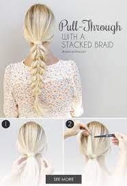 This Pull Through Ponytail Braid Combo Is Simply Stunning More Hair Styles Long Hair Styles Stacked Braids