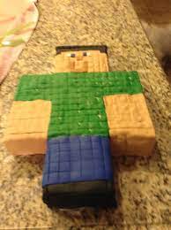 minecraft cake with fondant my first try and don t think i did too bad minecraft cake fondant cakes fondant