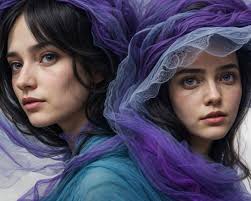 Surreal abstract art of a woman's face by vengog, Paul Klee, David Merriam  and Georgia O'Keeffe.