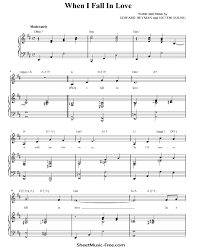 When I Fall In Love Sheet Music Celine Dion Sheetmusic Free Com