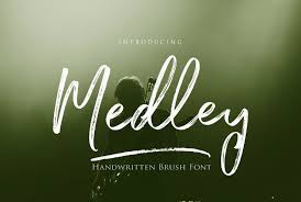 Chaliels poem script font introducing: Medley Script 26053 Script Font Bundles
