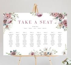 spring blossoms seating chart ficus and fig design custom wedding invitations australia