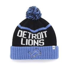 Detroit Lions Linesman Cuff Knit Black 47 Brand Hat Detroit Game Gear Detroit Lions Hat Detroit Lions 47 Brand